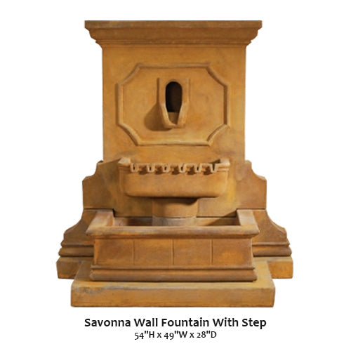 Giannini's Garden Ornaments Savonna Wall Fountain With Step