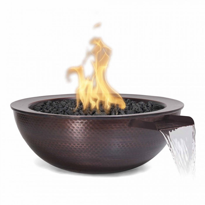 The Outdoor Plus Sedona Fire & Water Bowl in Hammered Copper