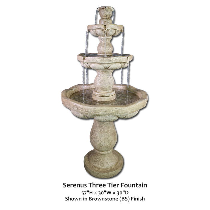 Giannini's Garden Ornaments Serenus Three Tier Fountain