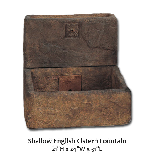 Giannini's Garden Ornaments Shallow English Cistern Fountain