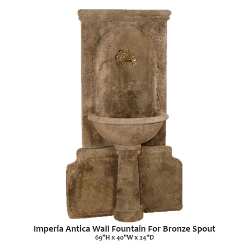 Giannini's Garden Ornaments Imperia Antica Wall Fountain For Bronze Spout