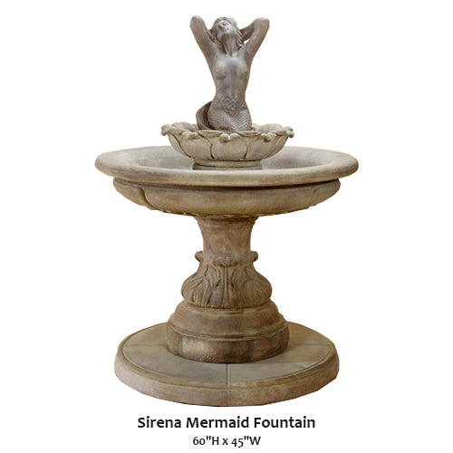 Giannini's Garden Ornaments Sirena Mermaid Fountain