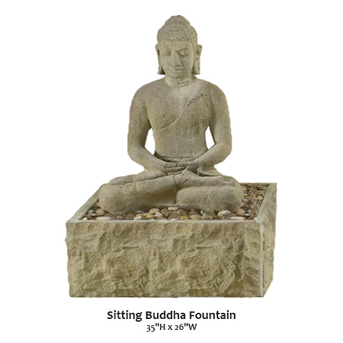 Giannini’s Garden Ornaments Sitting Buddha Fountain