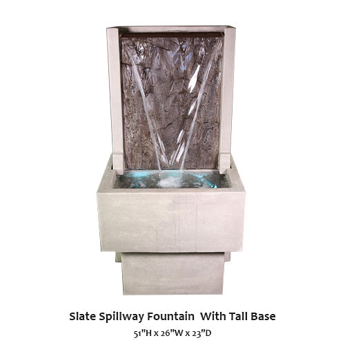 Giannini’s Garden Ornaments Slate Fountain with Tall Base