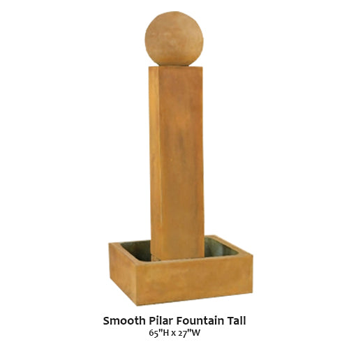 Giannini’s Garden Ornaments Smooth Pilar Fountain Tall