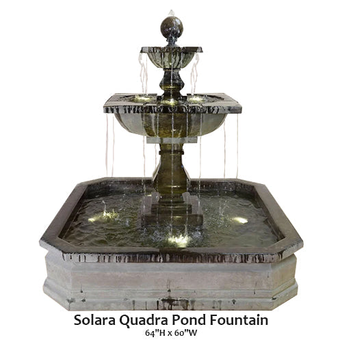 Giannini’s Garden Ornaments Solara Quadra Pond Fountain