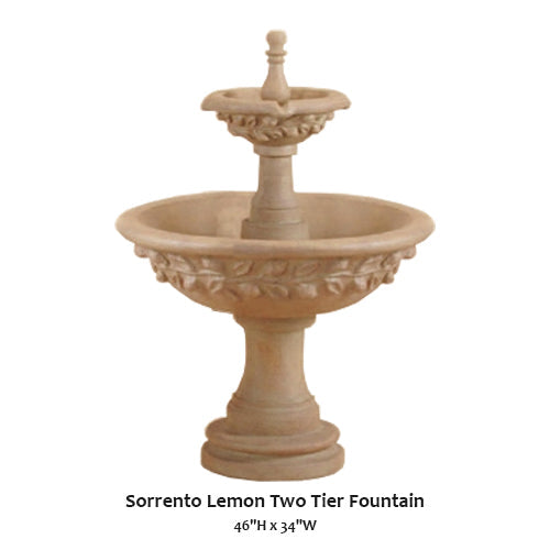 Giannini’s Garden Ornaments Sorrento Lemon Two Tier Fountain