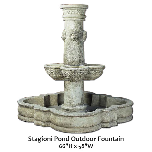 Giannini’s Garden Ornaments Stagioni Pond Outdoor Fountain