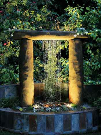 Al's Garden Art Stonehenge Outdoor Fountain with RK2