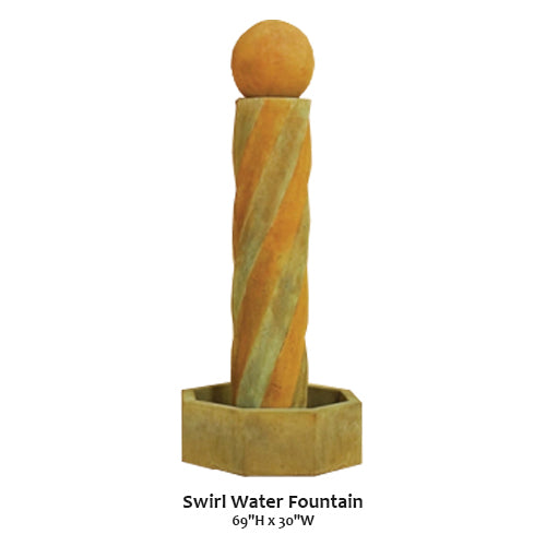 Giannini’s Garden Ornaments Swirl Water Fountain