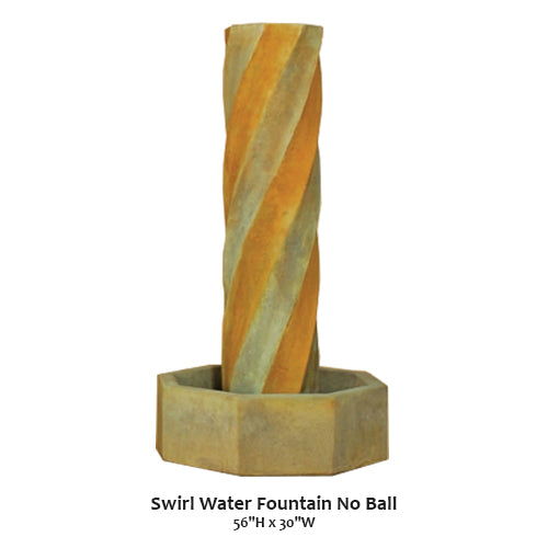 Giannini’s Garden Ornaments Swirl Water Fountain No Ball