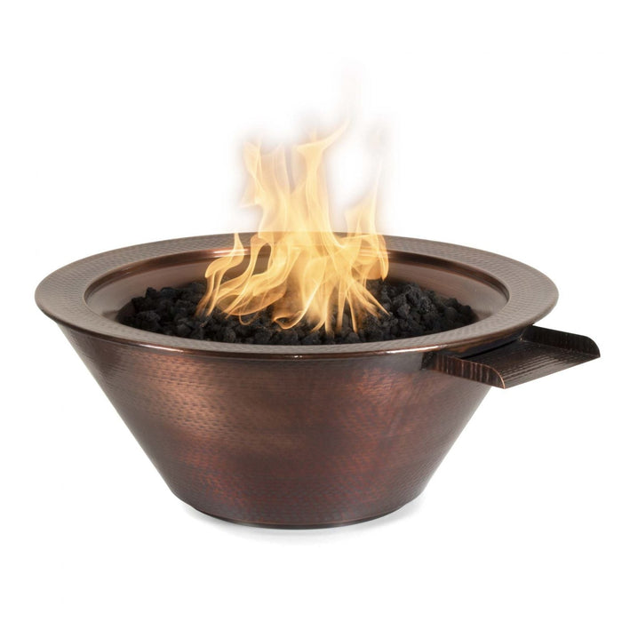 The Outdoor Plus Cazo Fire & Water Bowl in Hammered Copper