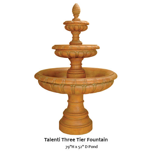 Giannini’s Garden Ornaments Talenti Three Tier Fountain