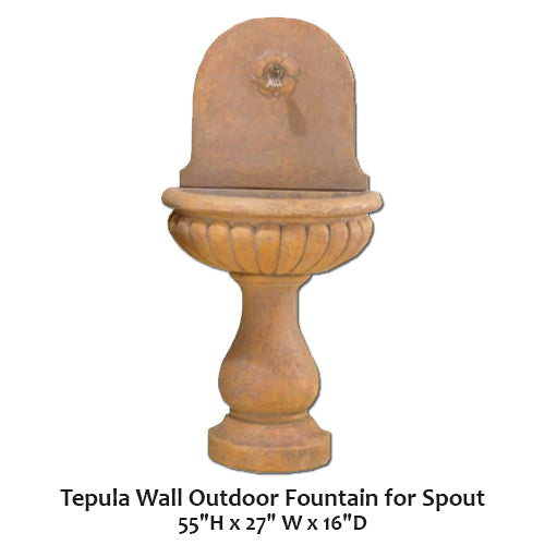 Giannini’s Garden Ornaments Tepula Wall Outdoor Fountain for Spout