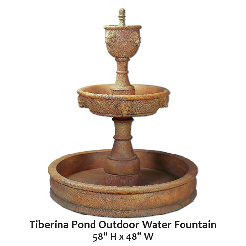 Giannini’s Garden Ornaments Tiberina Pond Outdoor Water Fountain