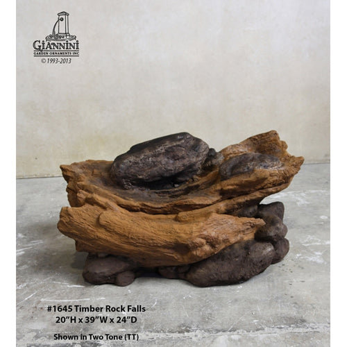 Giannini’s Garden Ornaments Timber Rock Falls Fountain