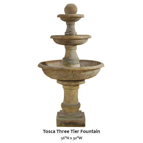 Giannini’s Garden Ornaments Tosca Three Tier Fountain