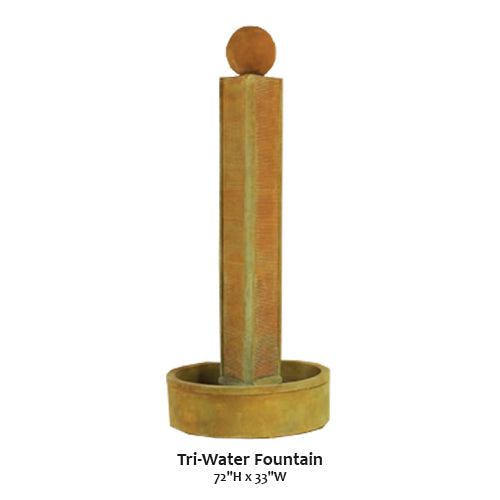 Giannini’s Garden Ornaments Tri-Water Fountain
