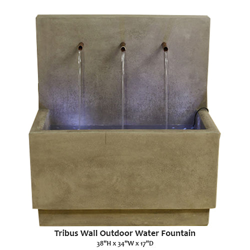 Giannini’s Garden Ornaments Tribus Wall Outdoor Water Fountain