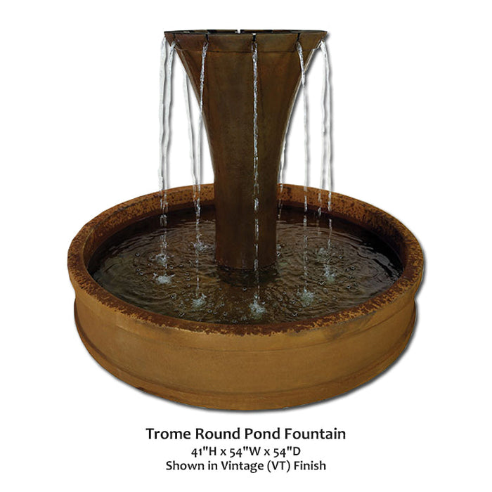 Giannini’s Garden Ornaments Trome Round Pond Fountain