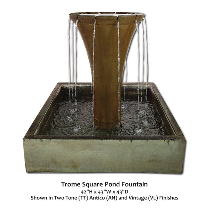 Giannini’s Garden Ornaments Trome Square Pond Fountain