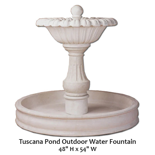 Giannini’s Garden Ornaments Tuscana Pond Outdoor Water Fountain