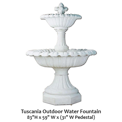 Giannini’s Garden Ornaments Tuscania Outdoor Water Fountain