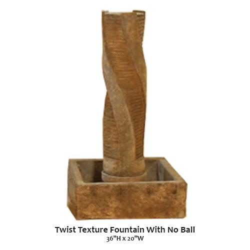 Giannini’s Garden Ornaments Twist Texture Fountain With No Ball