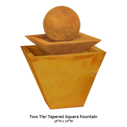 Giannini’s Garden Ornaments Two Tier Tapered Square Fountain