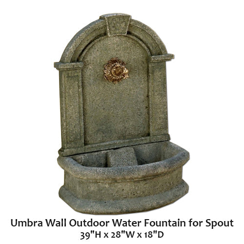 Giannini’s Garden Ornaments Umbra Wall Outdoor Water Fountain for Spout