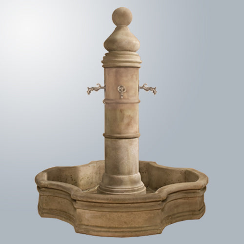 Giannini’s Garden Ornaments Ventoux Fountain With 70" Monaco Pond