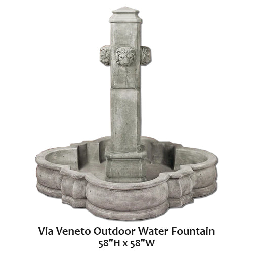 Giannini’s Garden Ornaments Via Veneto Outdoor Water Fountain