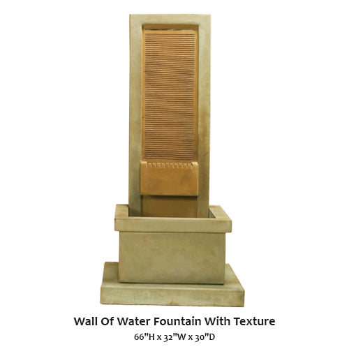 Giannini’s Garden Ornaments  Wall Of Water Fountain With Texture
