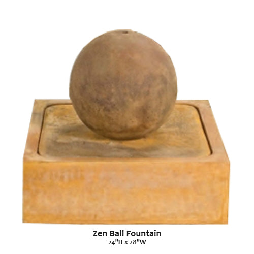 Giannini’s Garden Ornaments  Zen Ball Fountain