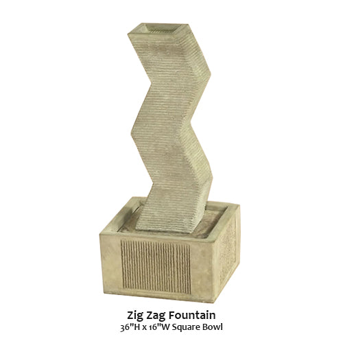 Giannini’s Garden Ornaments  Zig Zag Fountain