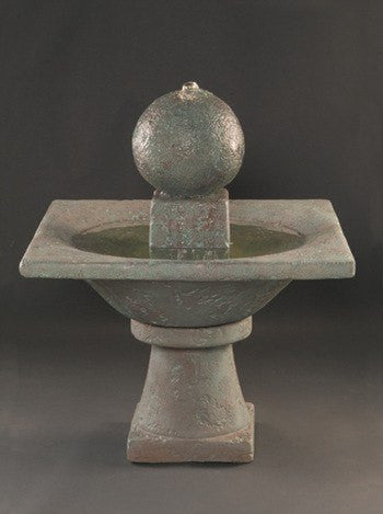 Al's Garden Art  Garden Sphere Cast Stone Fountain