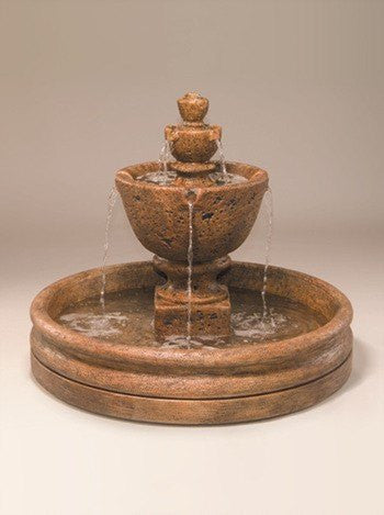 Al's Garden Art Tuscany Tiered Outdoor Fountain With 46 Inch Basin