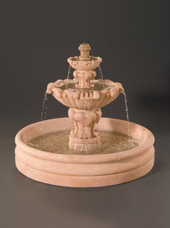Al's Garden Art Vesuvio Tiered Garden Fountain With 46 Inch Basin