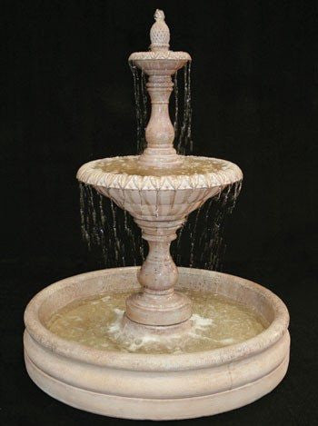 Al's Garden Art Four Seasons Tiered Garden Fountain with 46 Inch Basin - Small