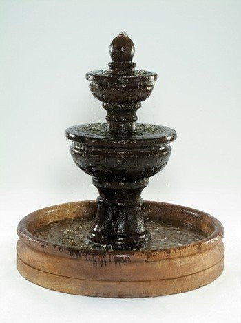 Al's Garden Art Baroque Tiered Outdoor Fountain with 46 inch Basin