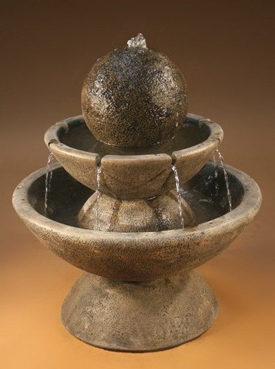 Al's Garden Art Zen Tiered Garden Fountain - Short