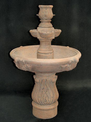 Al's Garden Art Assisi Tiered Garden Water Fountain with Cobra Pedestal
