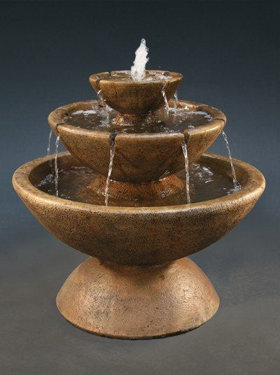 Al's Garden Art 3-Tier Color Bowl with Lips Small Water Fountain
