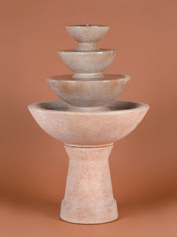 Al's Garden Art 4-Tier Color Bowl Garden Water Fountain - Tall