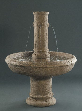 Al's Garden Art St. Michael Cast Stone Outdoor Fountain