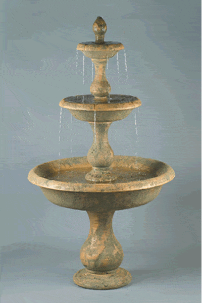Al's Garden Art Old Toscano 3-Tier Garden Water Fountain