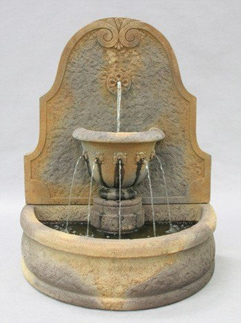 Al's Garden Art Parisian Cast Stone Wall Outdoor Fountain